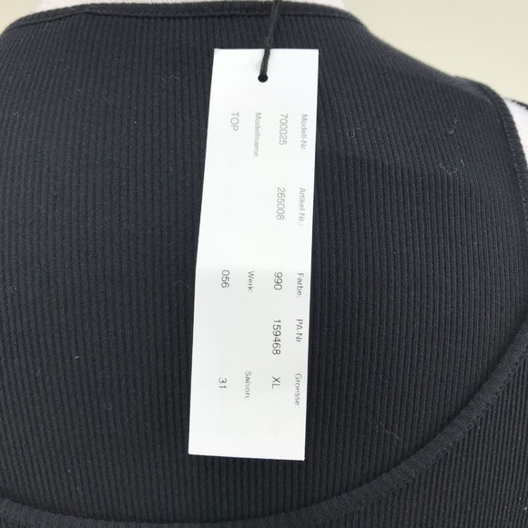 Jil Sander Womens Tank Top Black Cotton - Picture 2 of 7